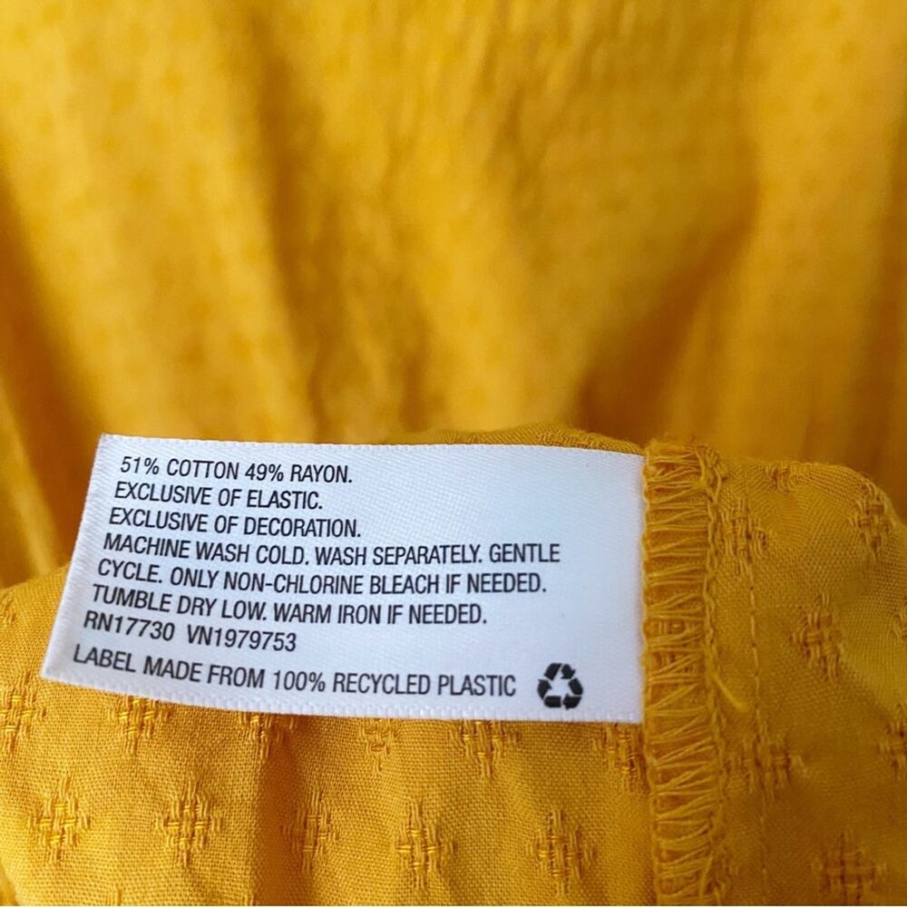 Universal Thread | Smocked Waist Ruffle Dress Balloon Sleeves Knee Length Small - Picture 10 of 10